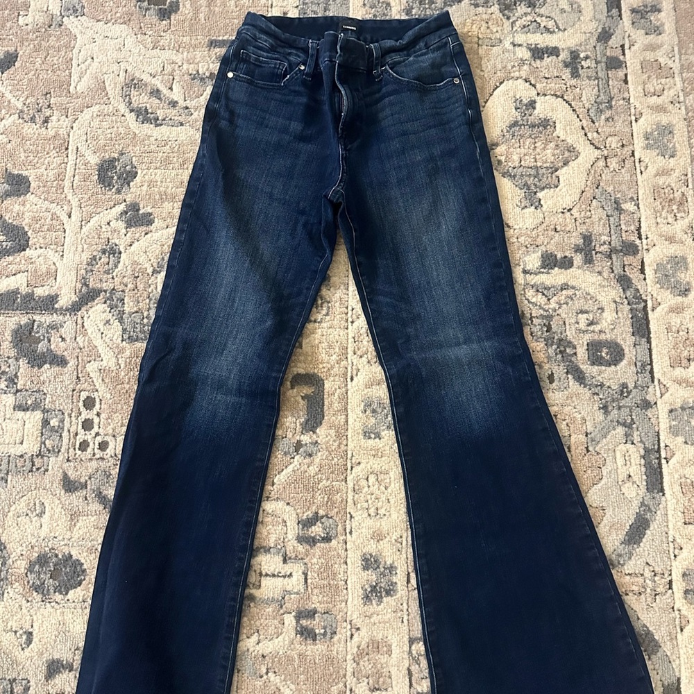 Express 70s Flare raw hem